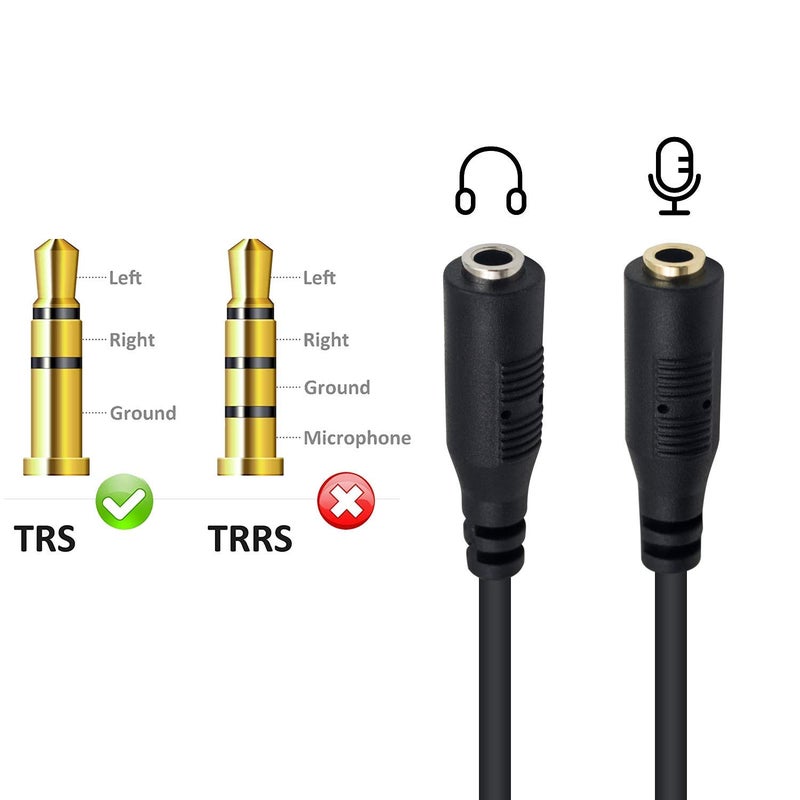 Poyiccot RJ9 to 3.5mm Adapter, RJ9 Male to Dual 3.5mm Female Headphone Adapter for Telephone Audio Adapter Headset Buddy Cable for Office - Image 3
